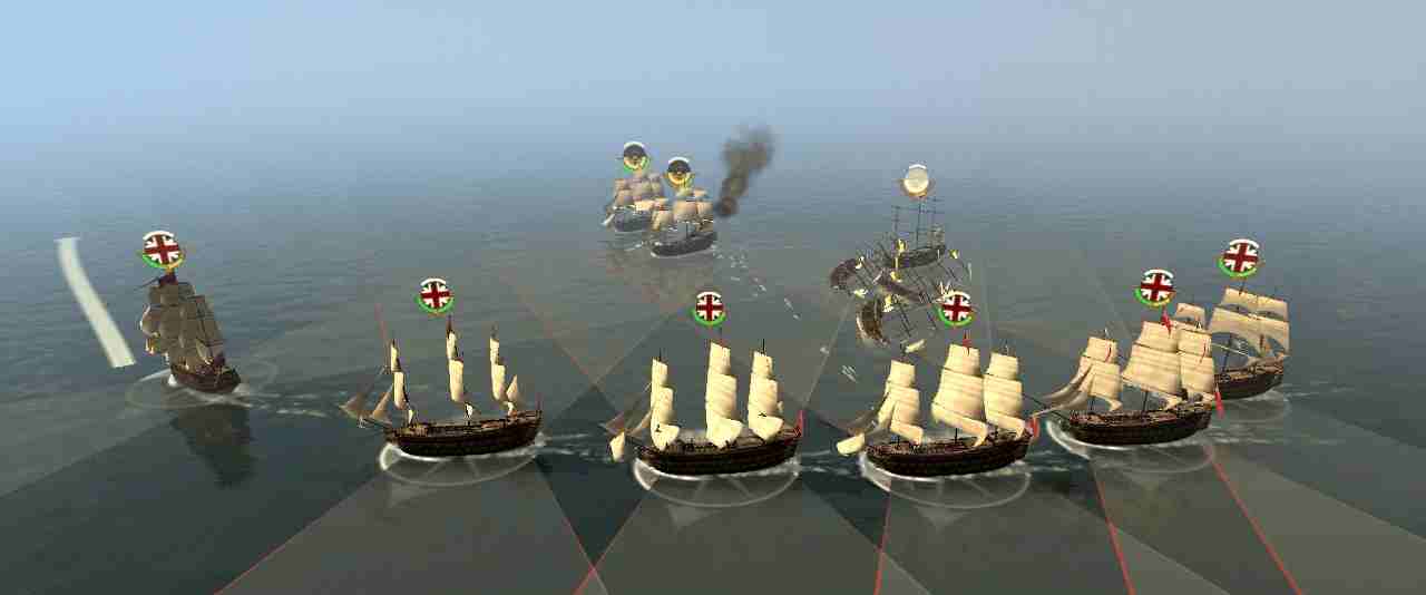 Empire Total War: атака флота построением «коробочка»