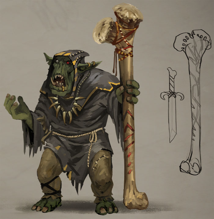 Total War: WARHAMMER. 12 дней Фестага. День четвертый - концепт арты по оркам-шаманам